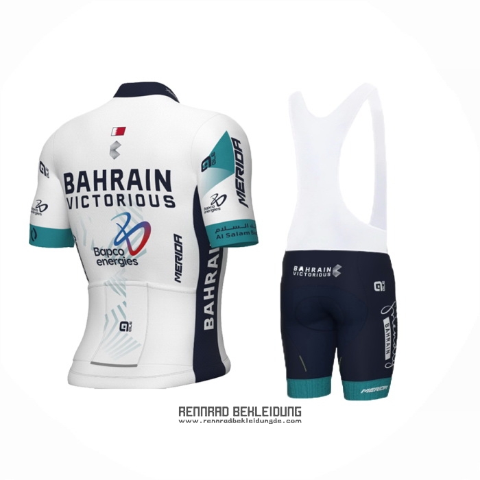 2024 Fahrradbekleidung Bahrain Victorious Wei Trikot Kurzarm Und Tragerhose